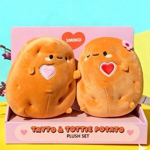 NEW Smoko Tayto and Tottie "Hot Potatoes" Mochi Plush Duo 7”